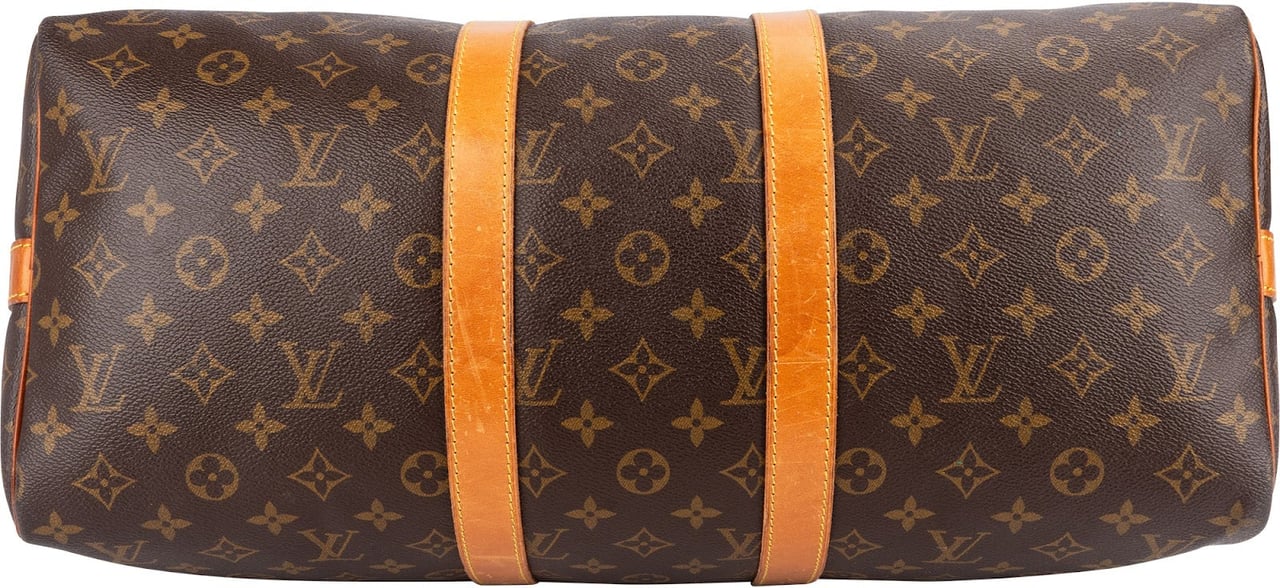 Louis Vuitton Monogram Canvas Keepall 45 Bandoulière Travel Bag Bruin