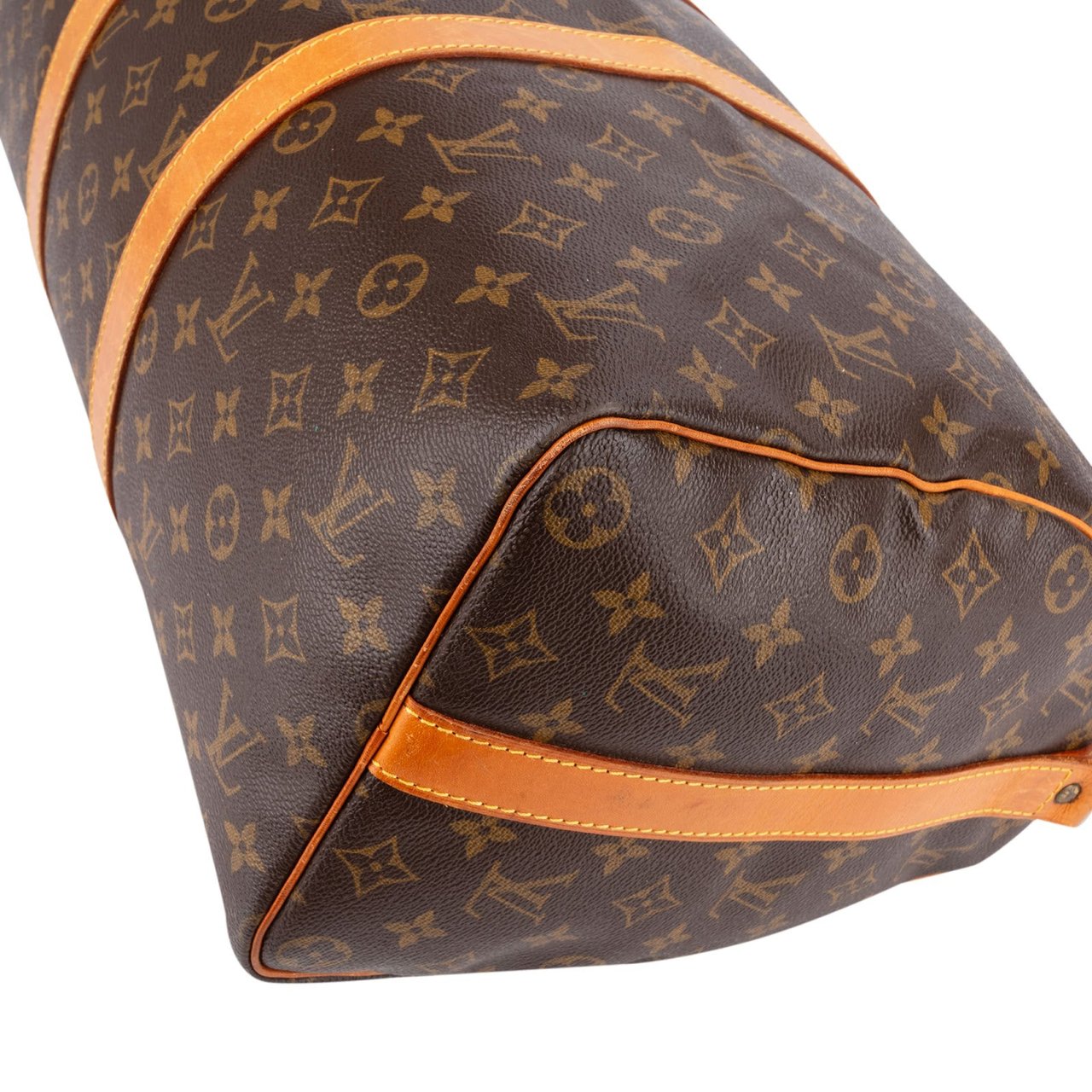 Louis Vuitton Monogram Canvas Keepall 45 Bandoulière Travel Bag Bruin