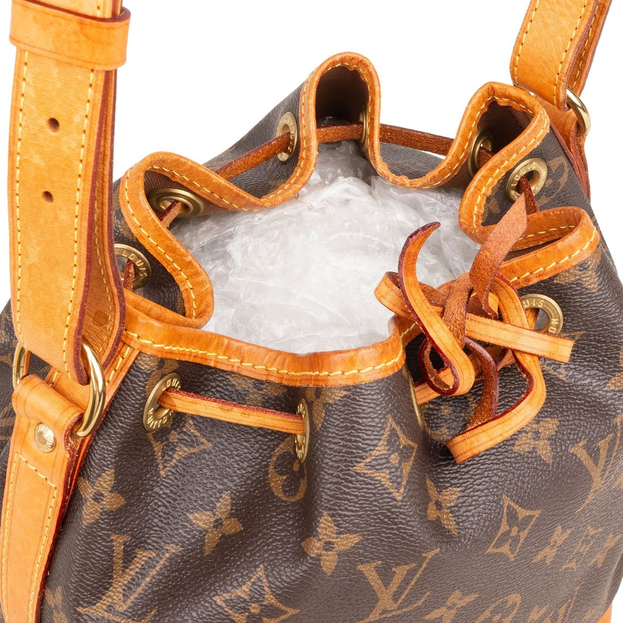 Louis Vuitton Monogram Canvas Sac Noé BB Crossbody Bag Bruin