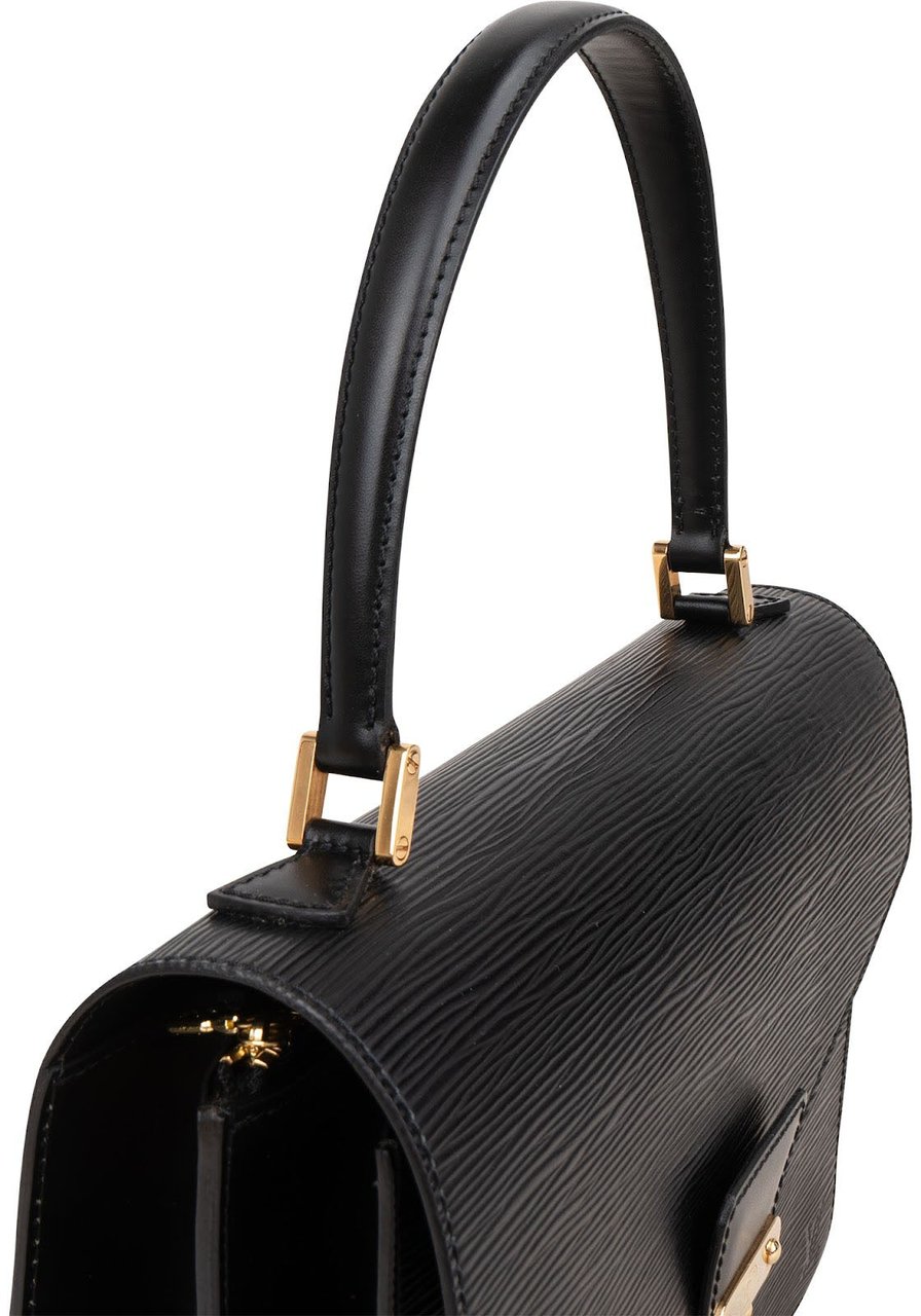 Louis Vuitton Noir Epi Leather Concorde Handbag Zwart