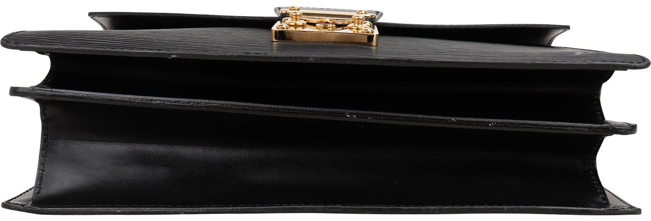 Louis Vuitton Noir Epi Leather Concorde Handbag Zwart