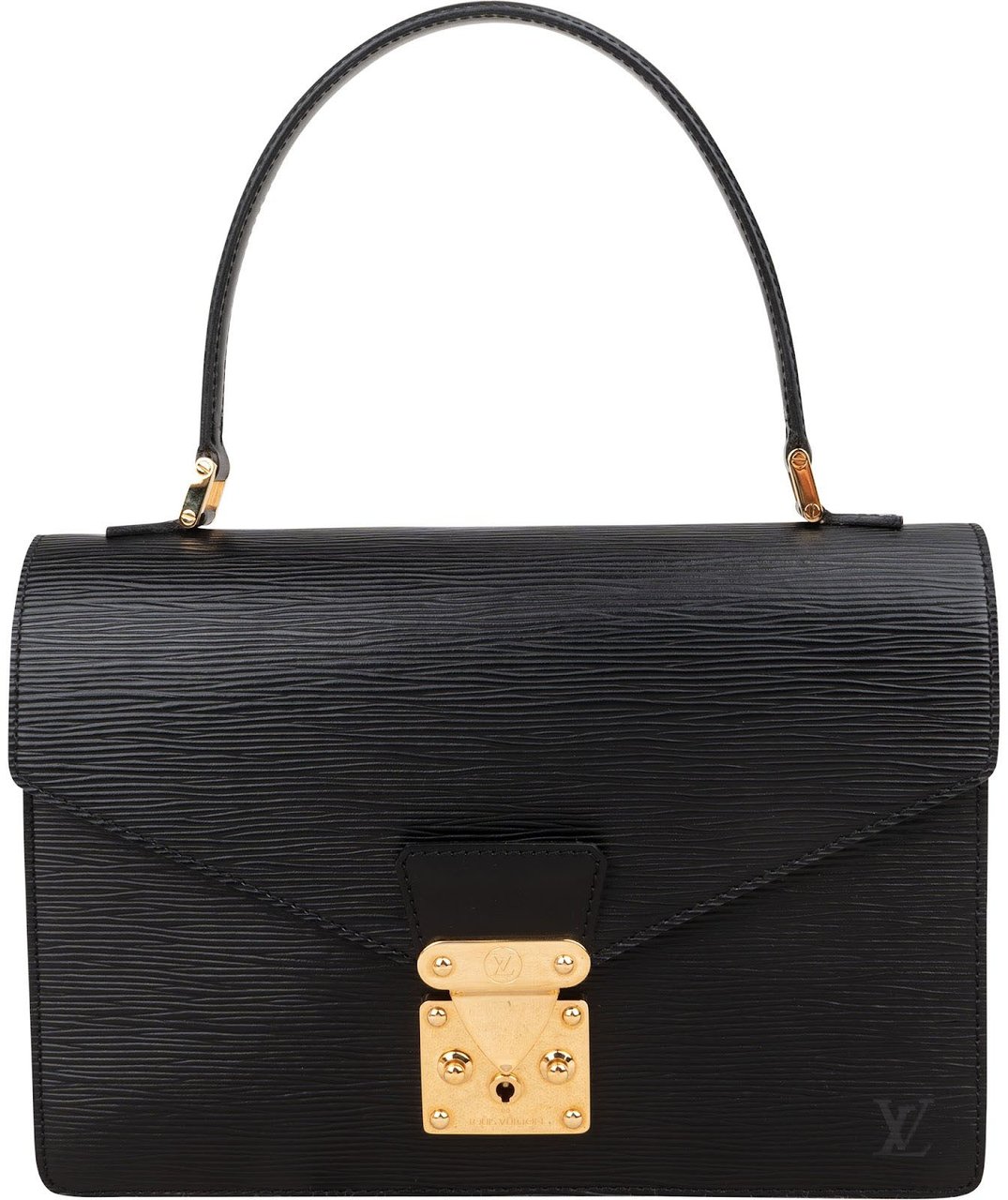 Louis Vuitton Noir Epi Leather Concorde Handbag Zwart