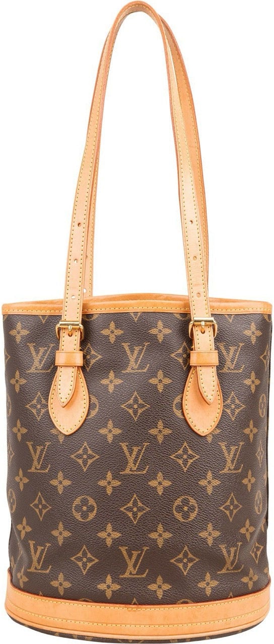 Louis Vuitton Monogram Canvas Bucket PM Shoulder Bag Bruin
