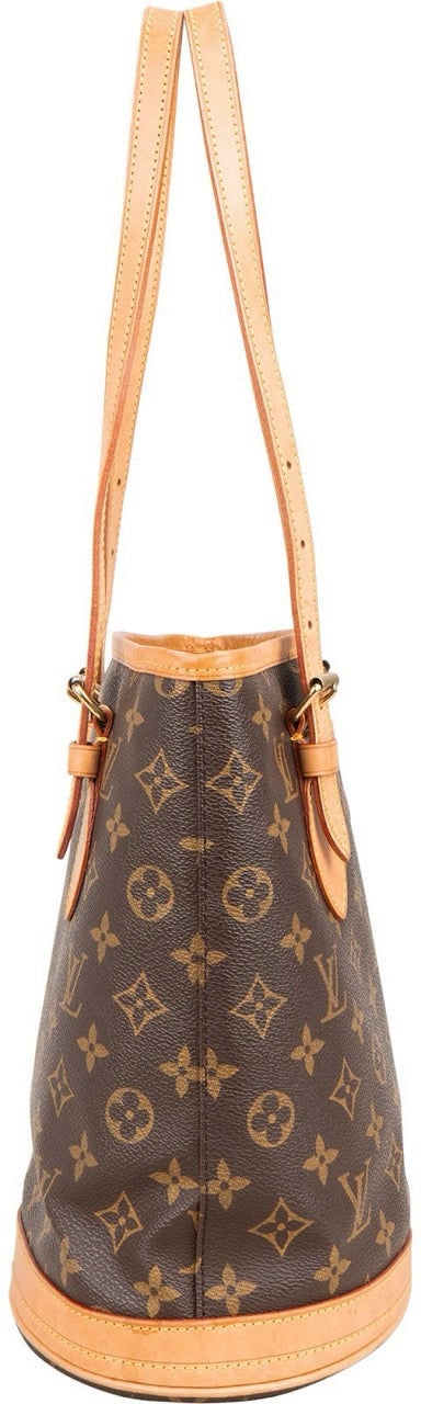 Louis Vuitton Monogram Canvas Bucket PM Shoulder Bag Bruin