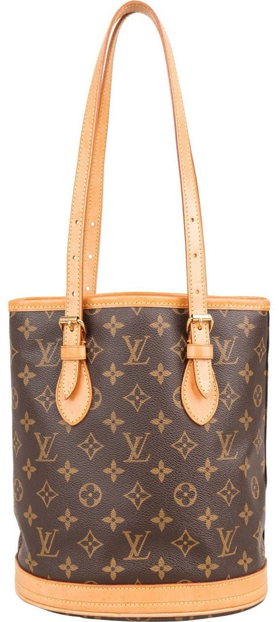 Louis Vuitton Monogram Canvas Bucket PM Shoulder Bag Bruin