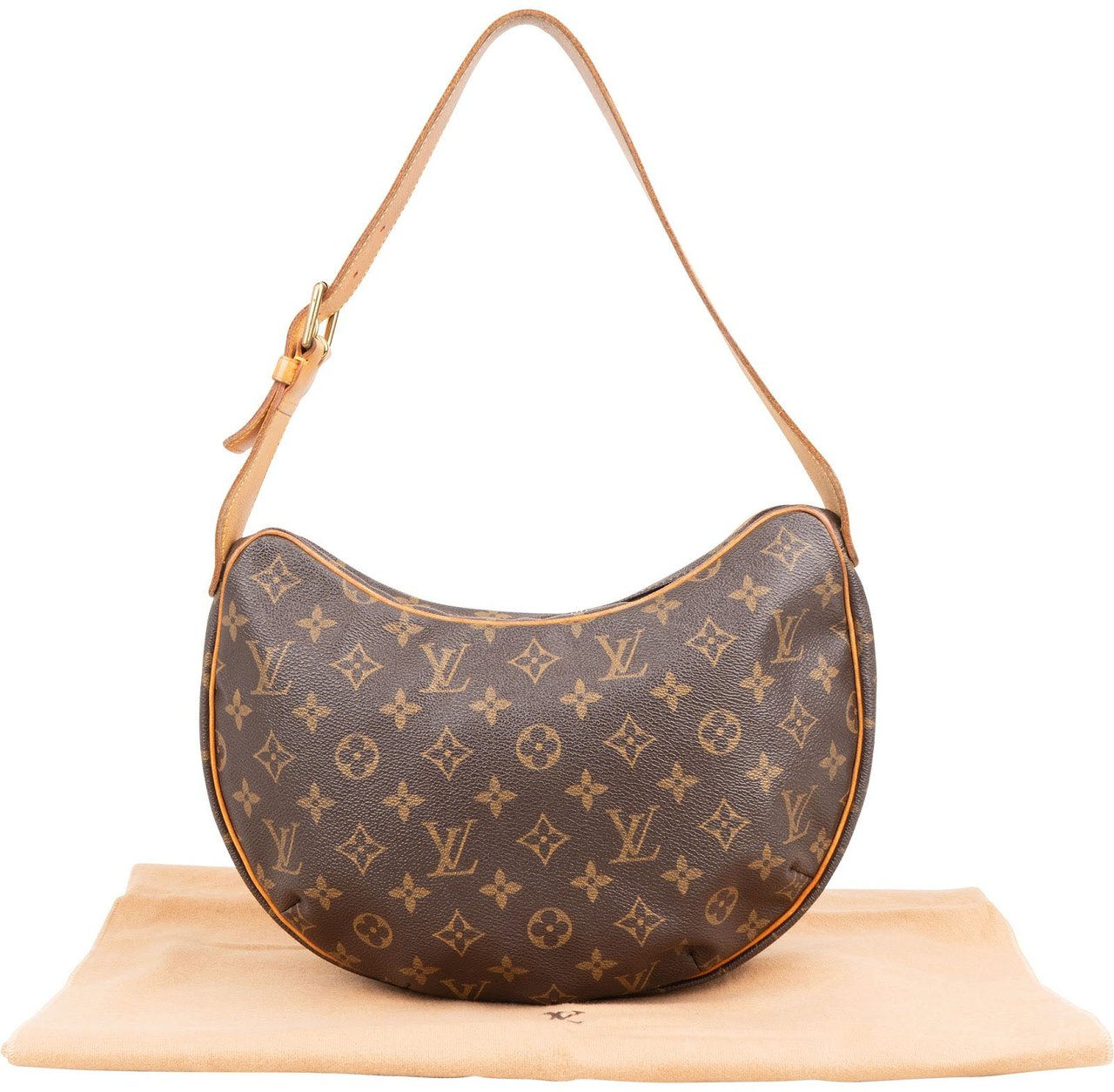 Louis Vuitton Monogram Canvas Croissant MM Shoulder Bag Bruin