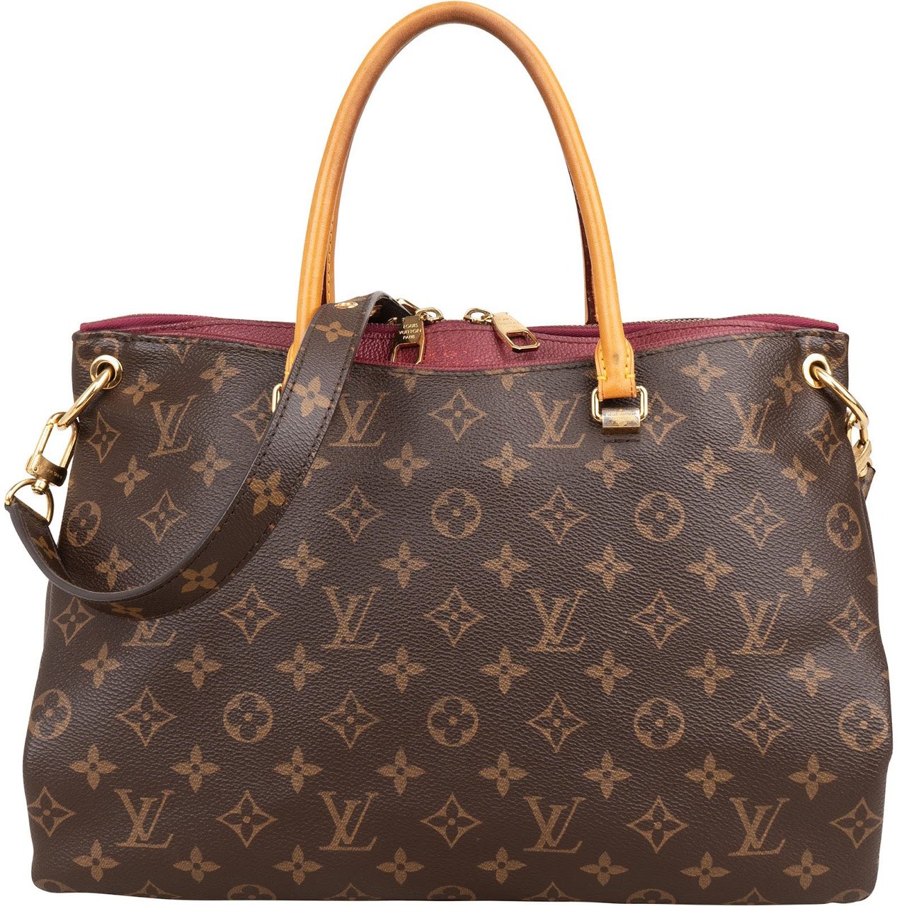 Louis Vuitton Monogram Canvas Pallas MM Handbag Bruin