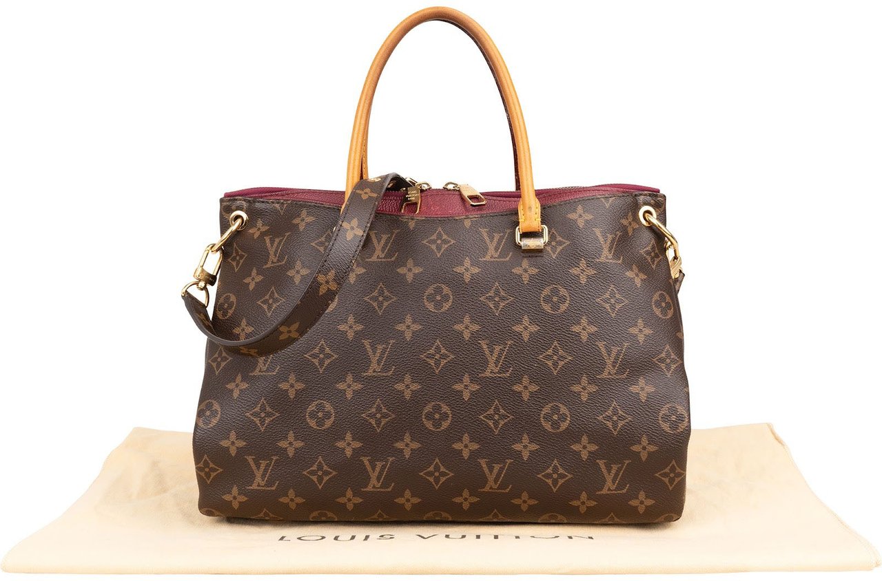Louis Vuitton Monogram Canvas Pallas MM Handbag Bruin