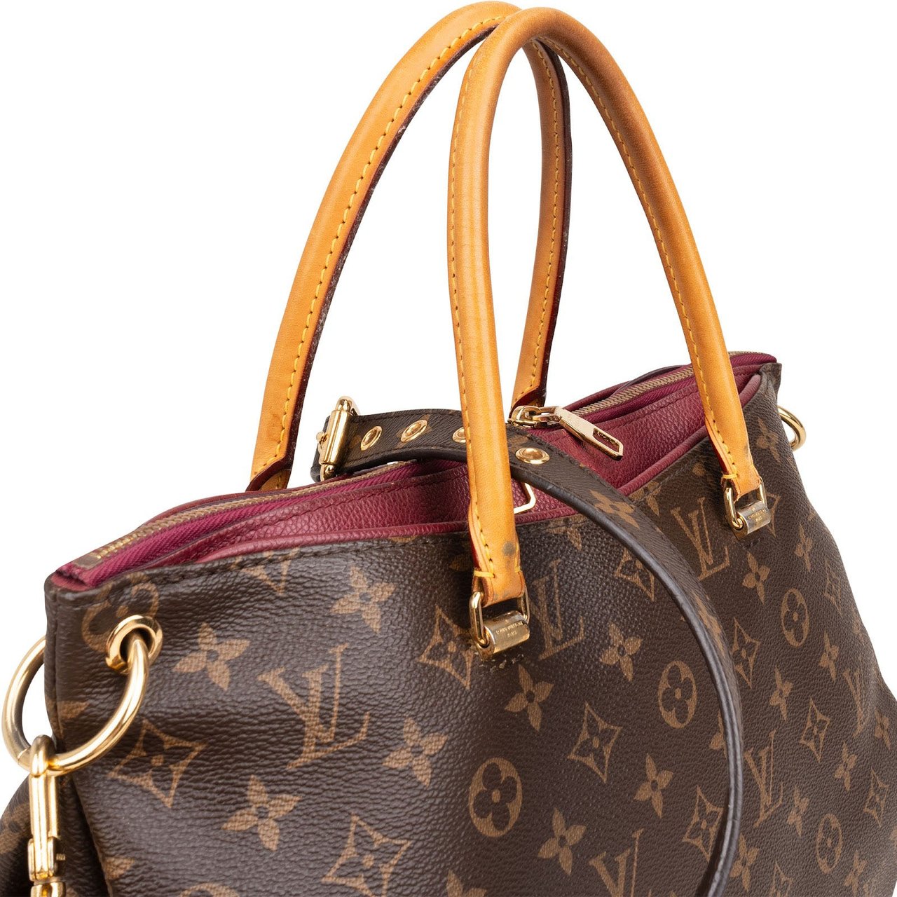 Louis Vuitton Monogram Canvas Pallas MM Handbag Bruin