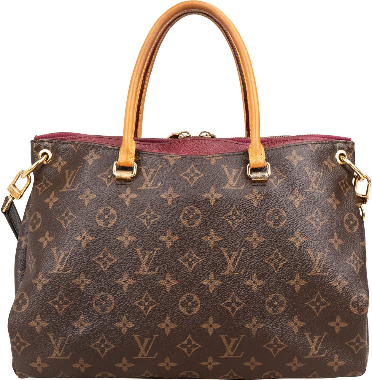 Louis Vuitton Monogram Canvas Pallas MM Handbag Bruin