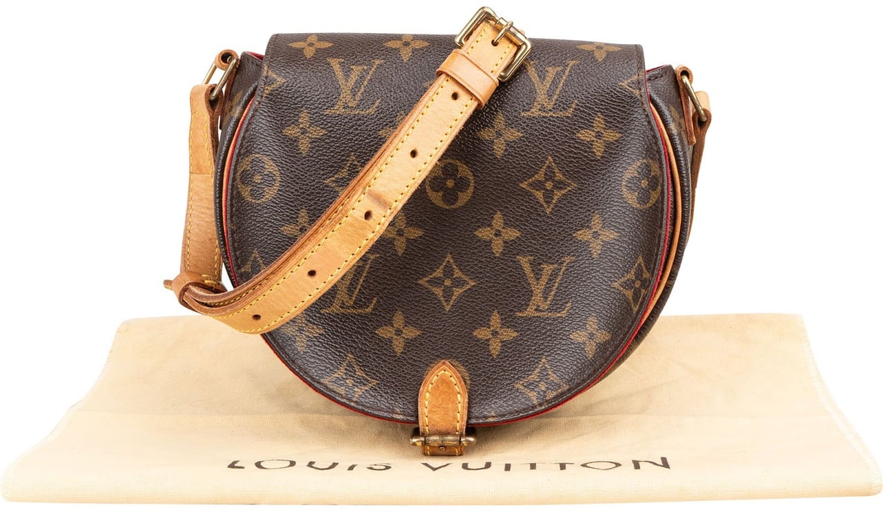 Louis Vuitton Monogram Canvas Tambourine Crossbody Bag Bruin
