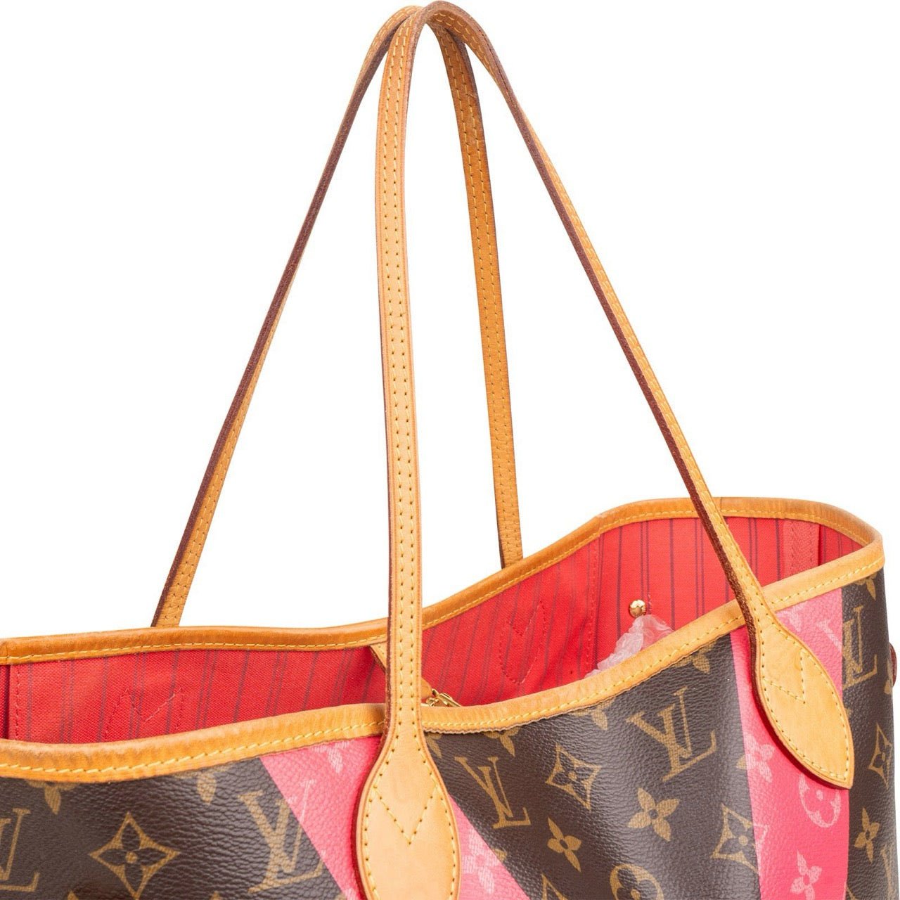 Louis Vuitton Monogram Canvas V Grenade Fuchsia Neverfull MM Shoulder Bag Bruin