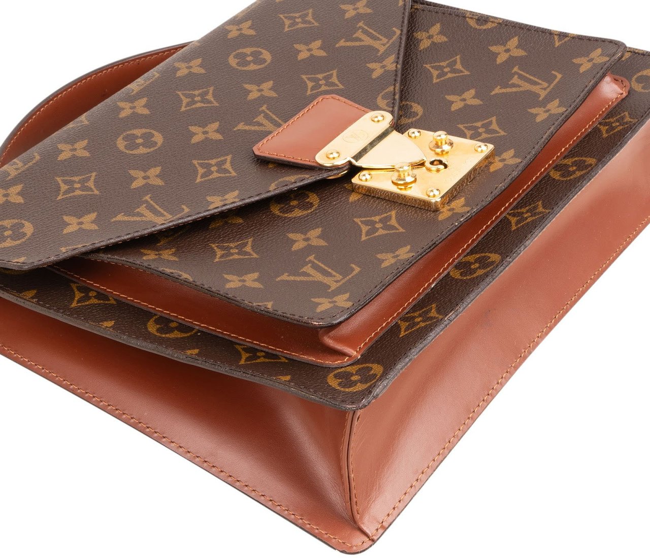 Louis Vuitton Monogram Canvas Monceau Handbag Bruin