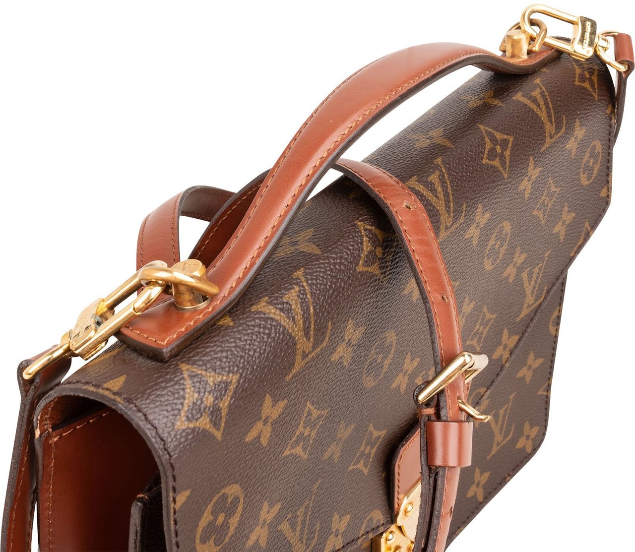 Louis Vuitton Monogram Canvas Monceau Handbag Bruin