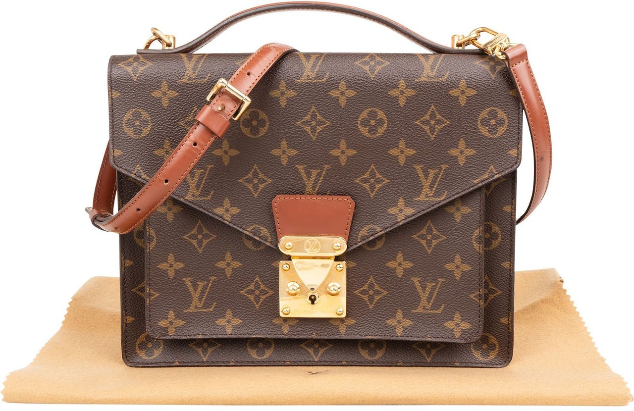 Louis Vuitton Monogram Canvas Monceau Handbag Bruin