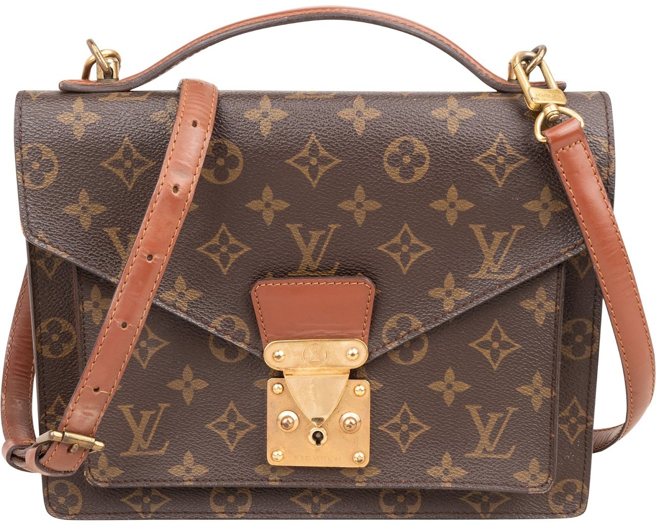 Louis Vuitton Monogram Canvas Monceau Handbag Bruin