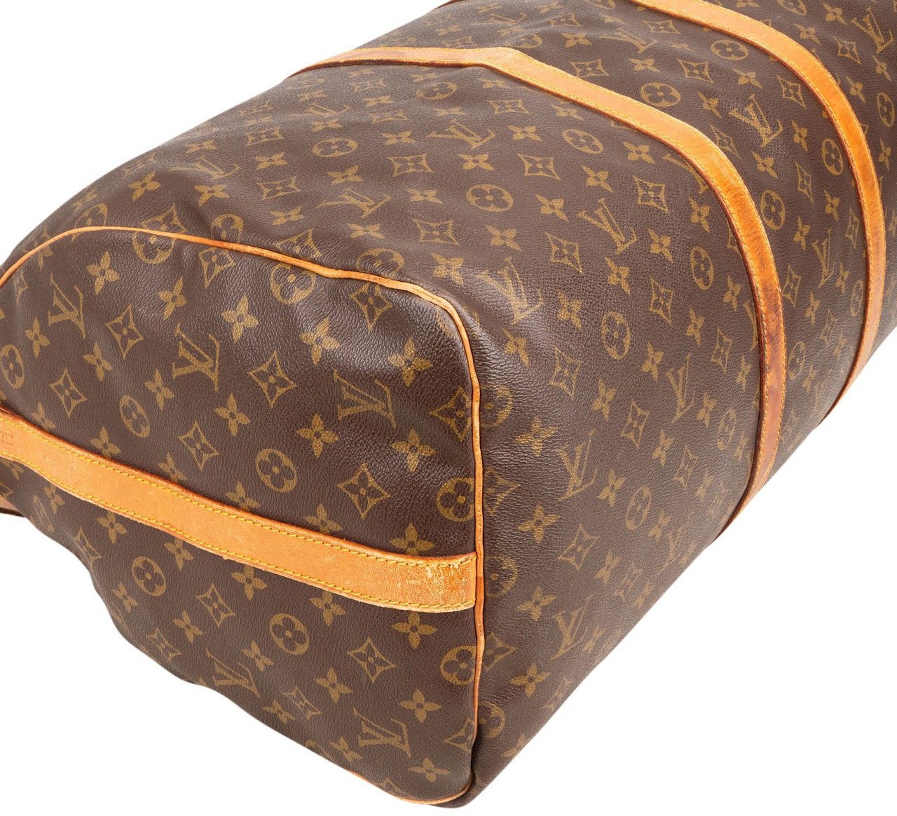 Louis Vuitton Monogram Canvas Keepall 55 Bandoulière Travel Bag Bruin