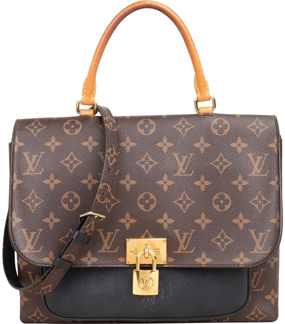 Louis Vuitton Canvas Monogram Marignan Handbag Bruin