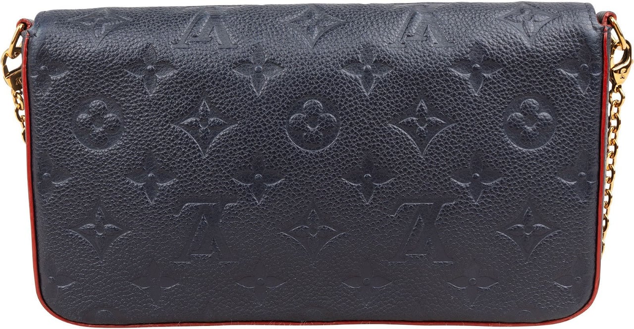 Louis Vuitton Monogram Empreinte Leather Felicie Crossbody Bag Navy
