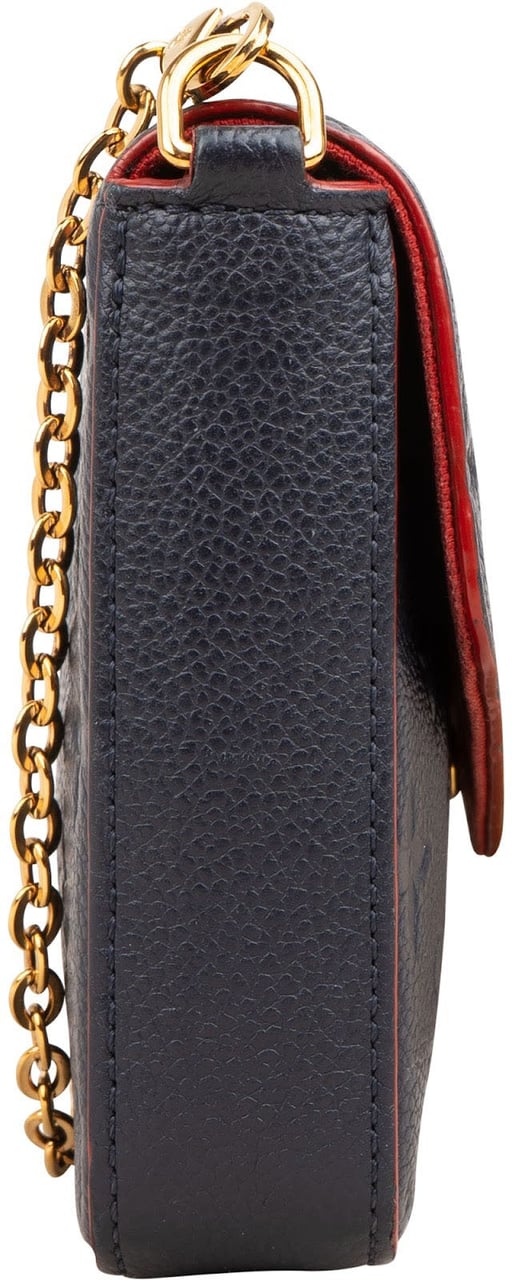 Louis Vuitton Monogram Empreinte Leather Felicie Crossbody Bag Navy