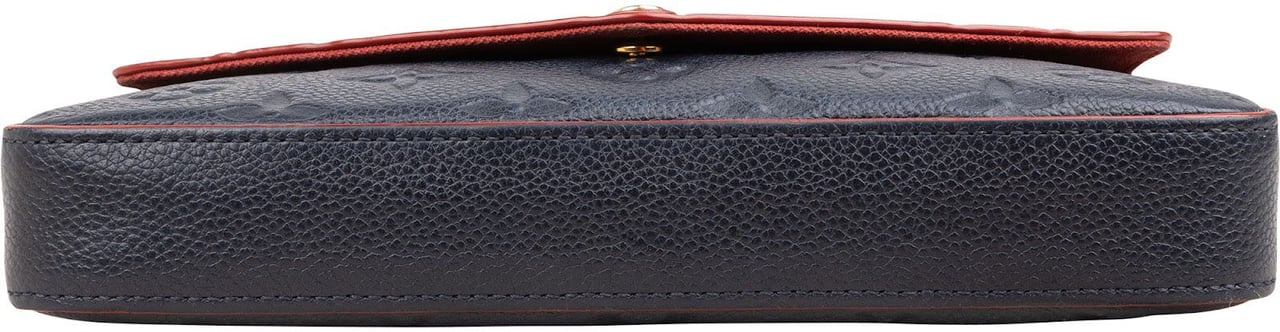 Louis Vuitton Monogram Empreinte Leather Felicie Crossbody Bag Navy