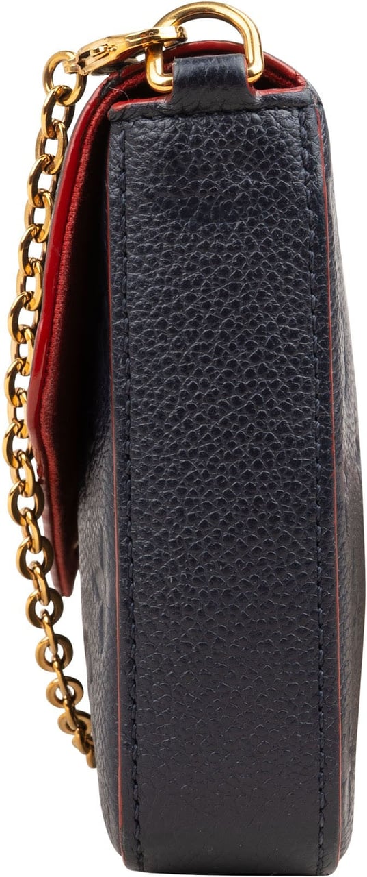 Louis Vuitton Monogram Empreinte Leather Felicie Crossbody Bag Navy