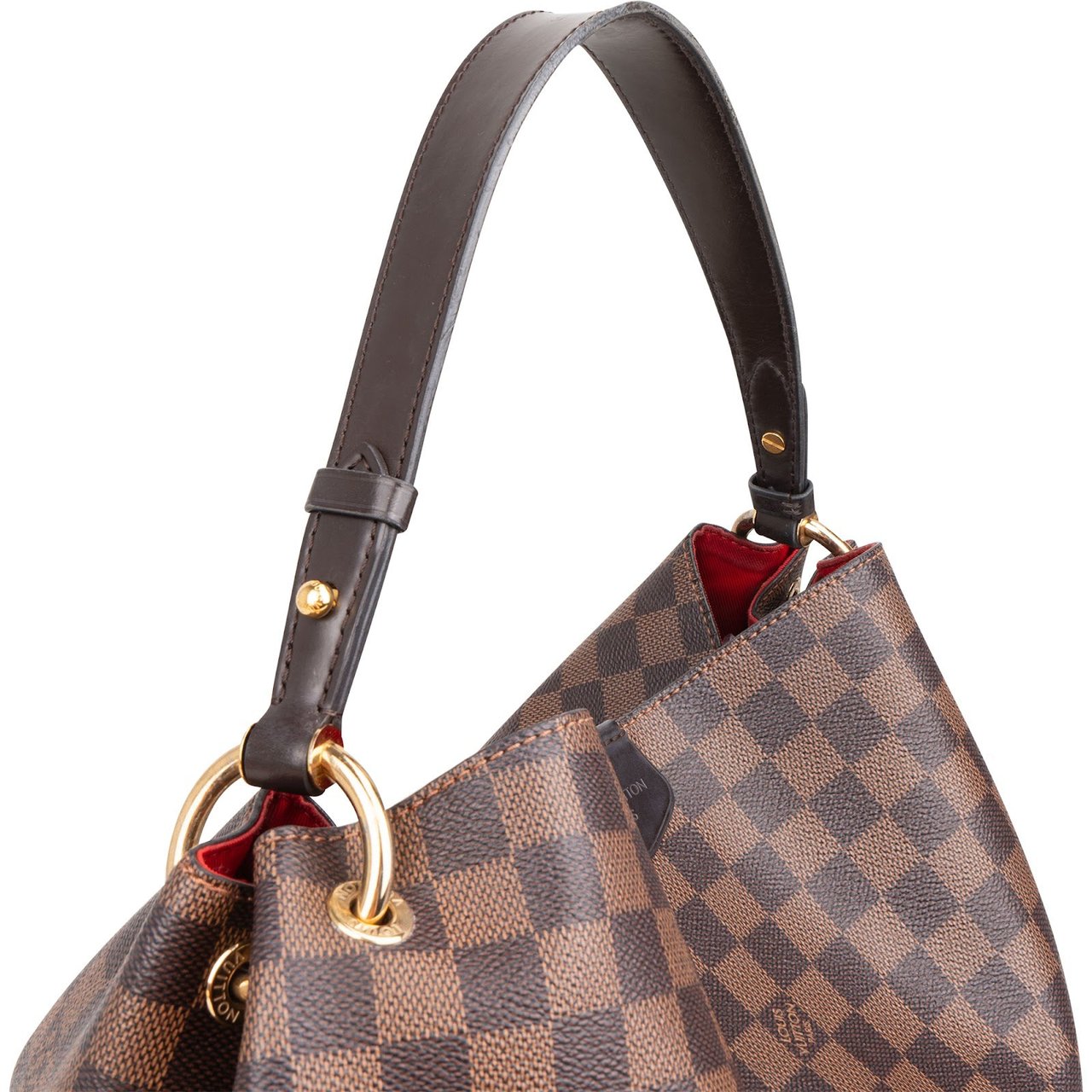 Louis Vuitton Monogram Damier Ebene Canvas Graceful MM Shoulder Bag Bruin