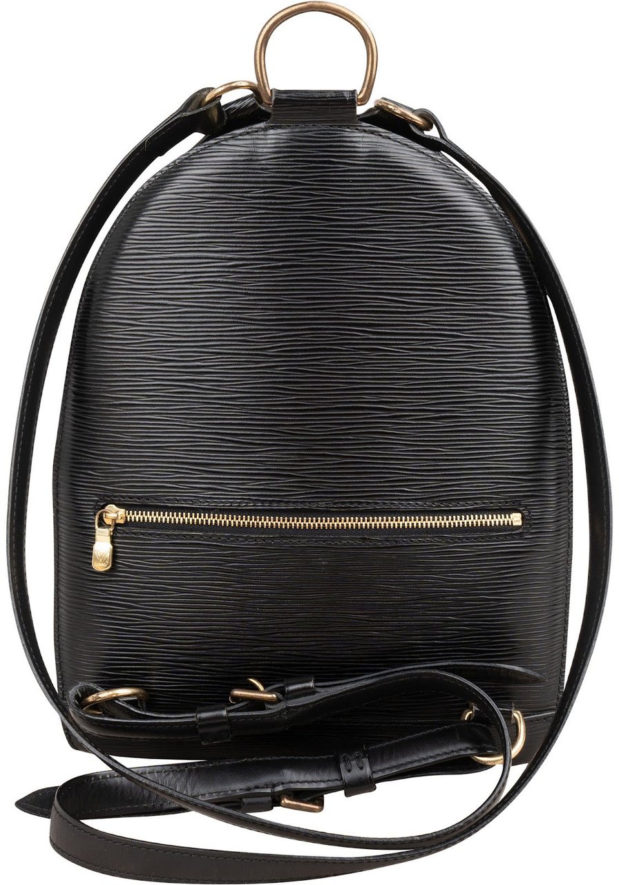 Louis Vuitton Noir Epi Leather Mabillon Backpack Zwart