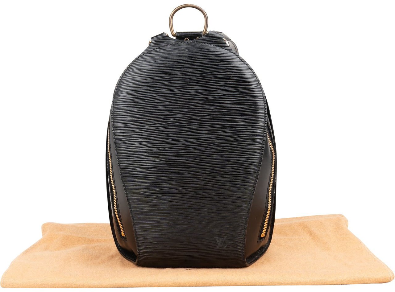 Louis Vuitton Noir Epi Leather Mabillon Backpack Zwart