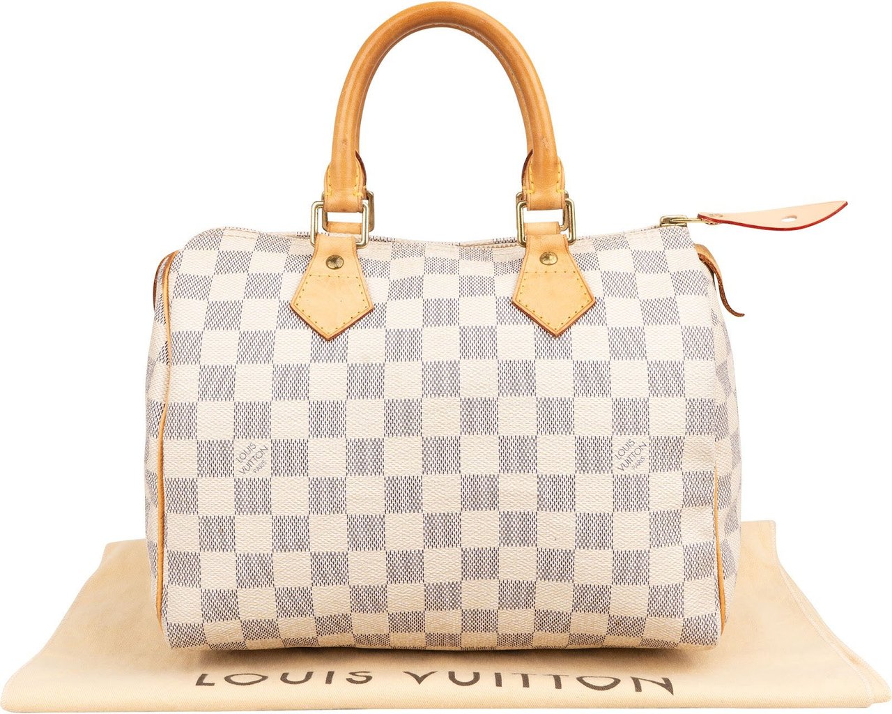 Louis Vuitton Monogram Damier Azur Speedy 25 Handbag Wit