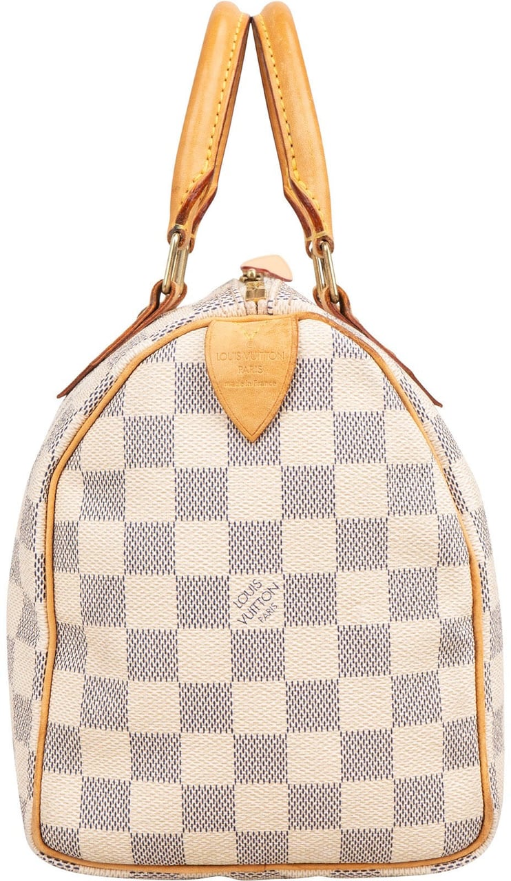 Louis Vuitton Monogram Damier Azur Speedy 25 Handbag Wit
