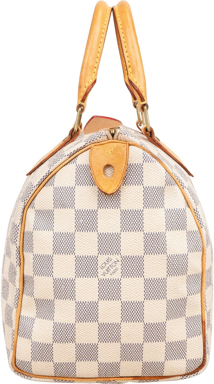 Louis Vuitton Monogram Damier Azur Speedy 25 Handbag Wit