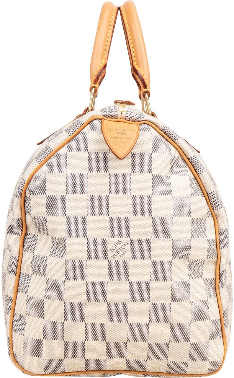 Louis Vuitton Monogram Damier Azur Speedy 30 Handbag Wit