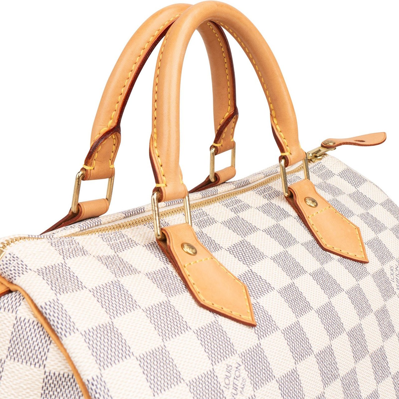 Louis Vuitton Monogram Damier Azur Speedy 30 Handbag Wit