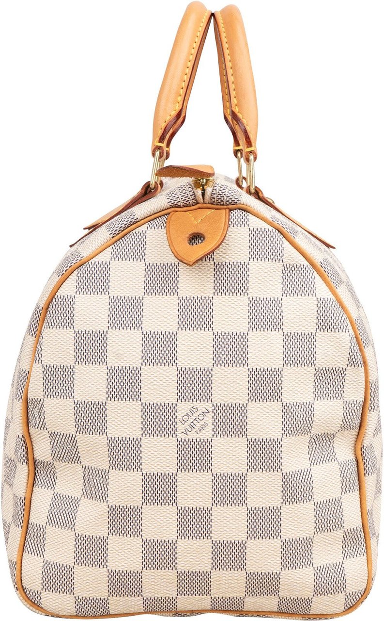 Louis Vuitton Monogram Damier Azur Speedy 30 Handbag Wit