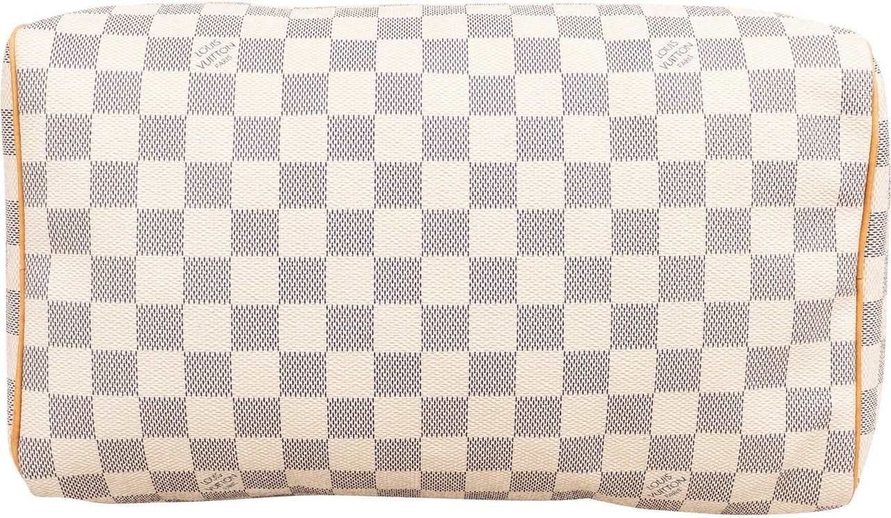 Louis Vuitton Monogram Damier Azur Speedy 30 Handbag Wit