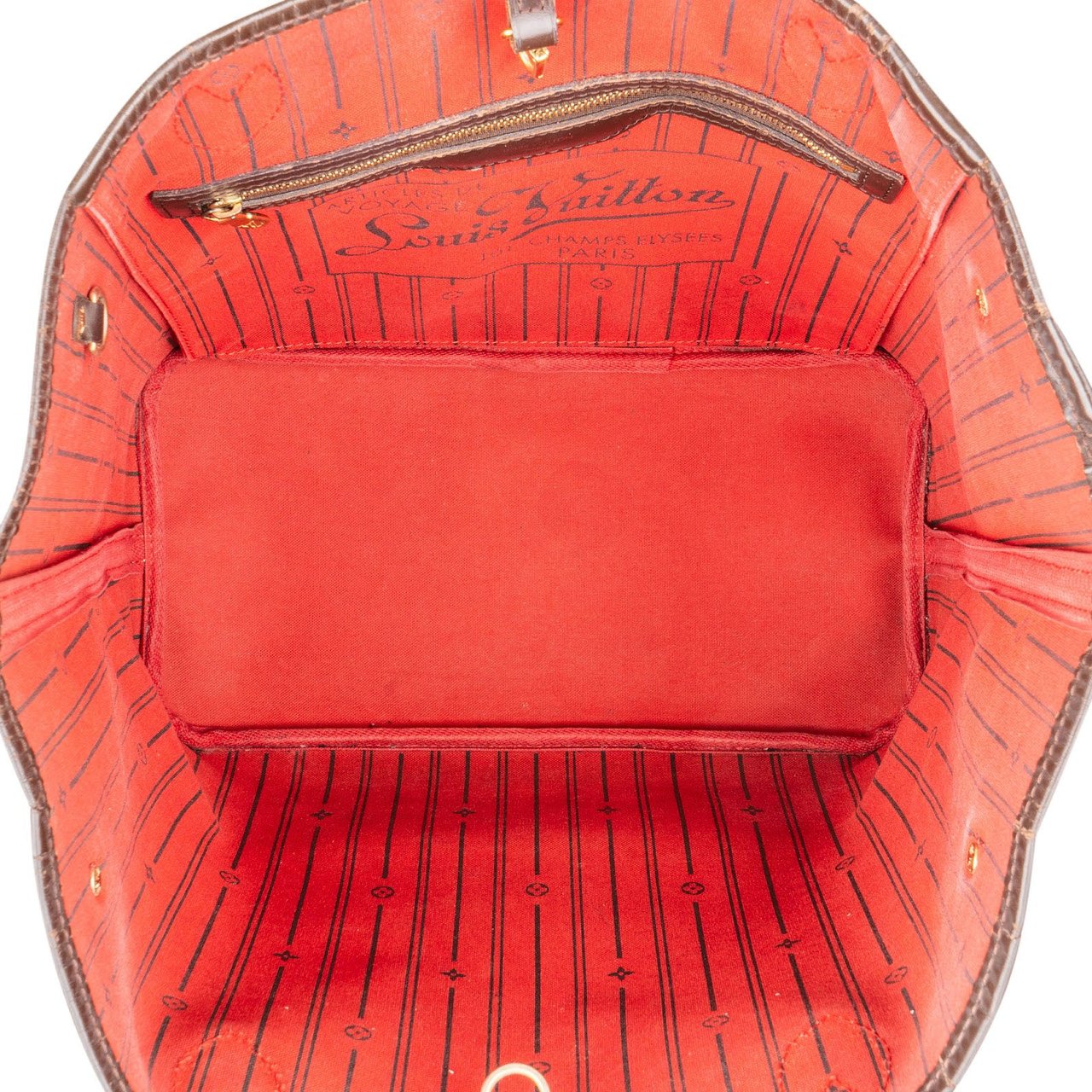 Louis Vuitton Monogram Damier Ebene Neverfull MM Shoulder Bag Bruin