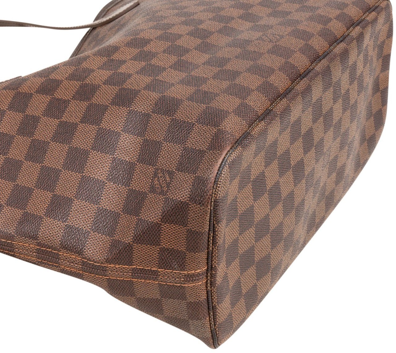 Louis Vuitton Monogram Damier Ebene Neverfull MM Shoulder Bag Bruin