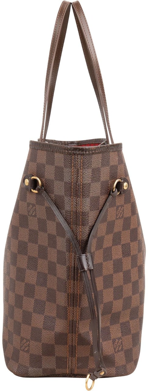 Louis Vuitton Monogram Damier Ebene Neverfull MM Shoulder Bag Bruin