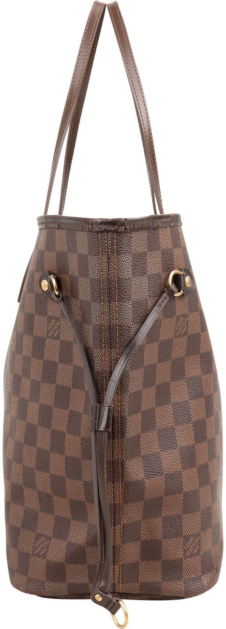 Louis Vuitton Monogram Damier Ebene Neverfull MM Shoulder Bag Bruin