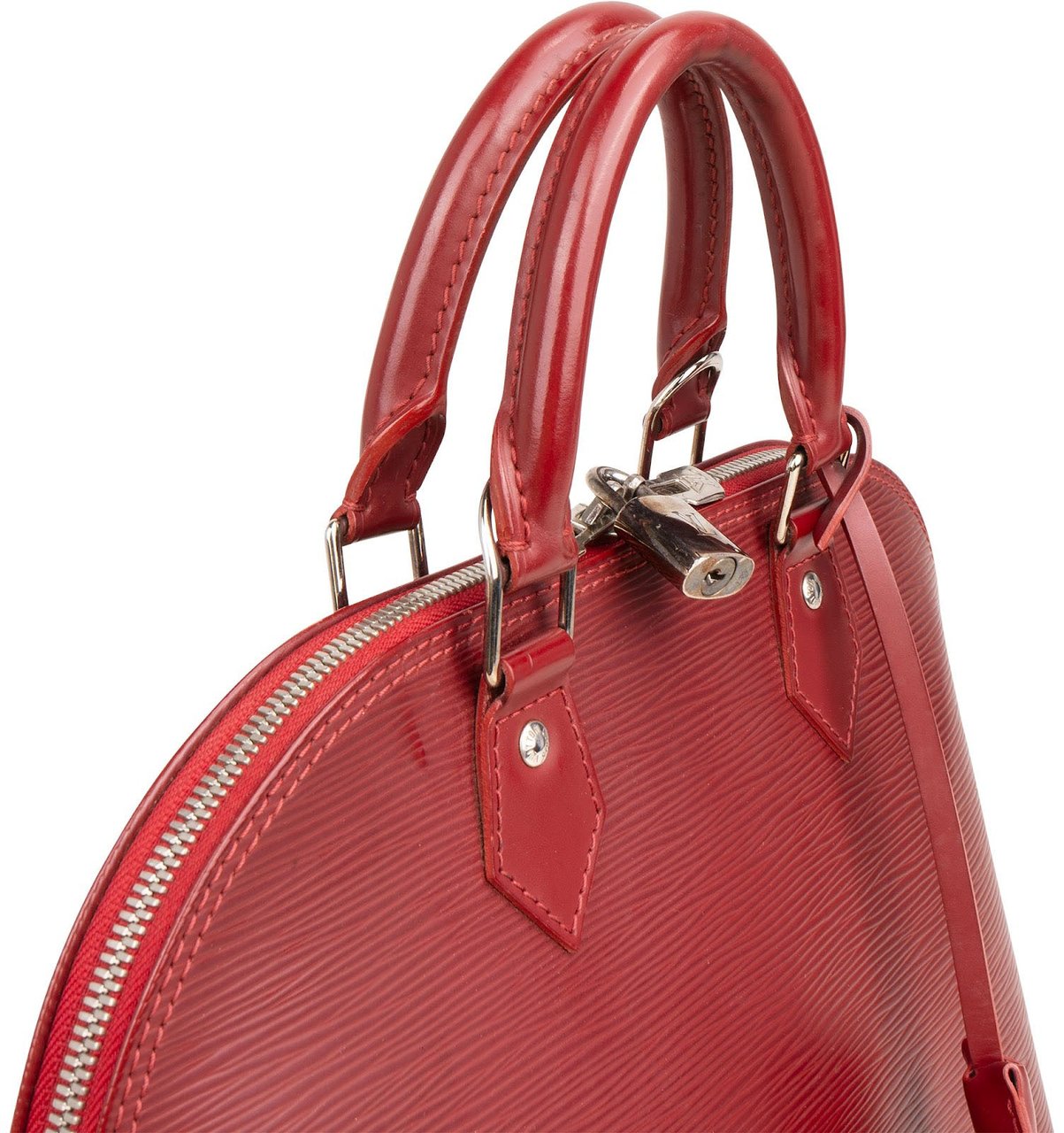 Louis Vuitton Red Epi Leather Alma PM Handbag Rood