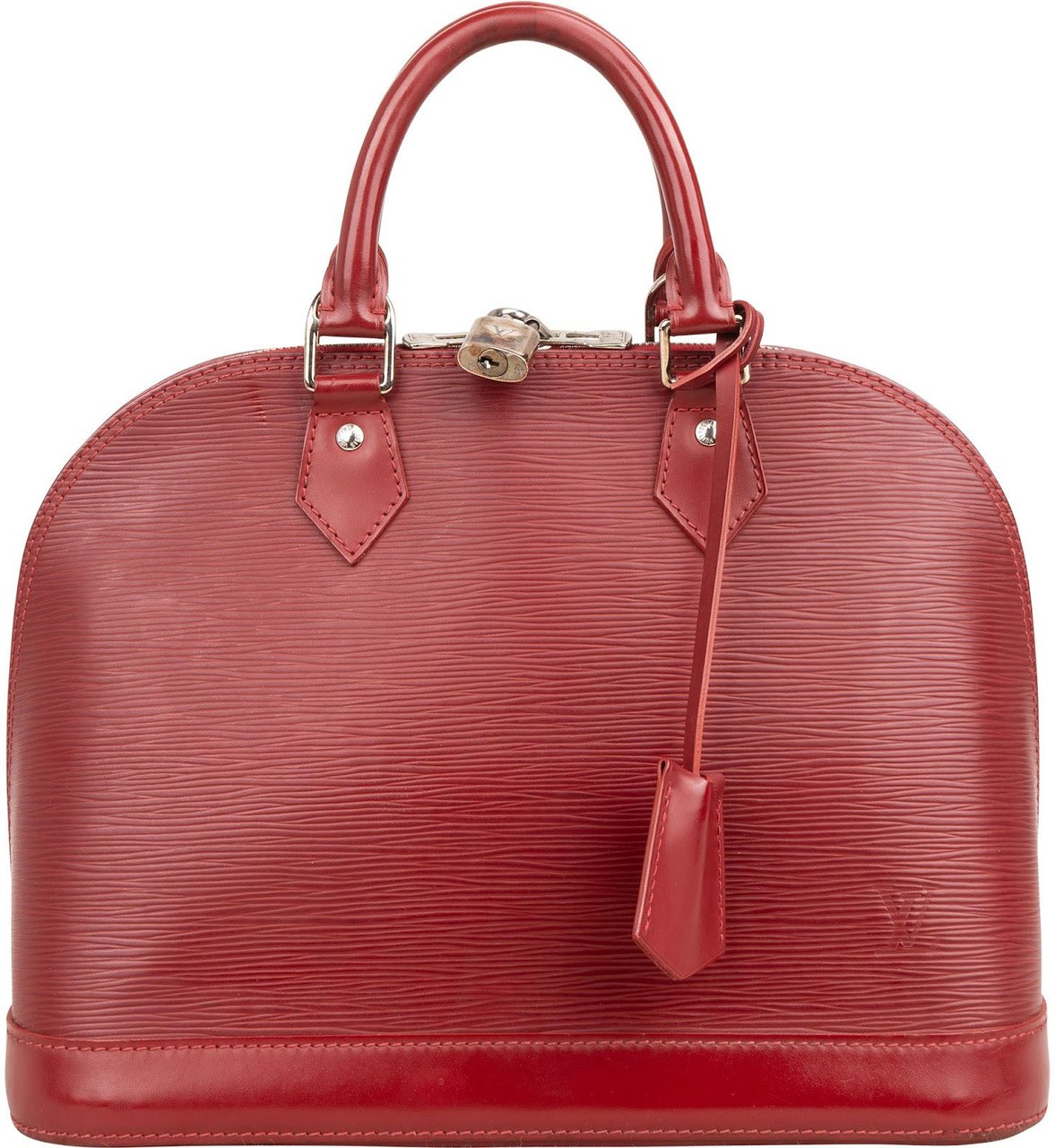Louis Vuitton Red Epi Leather Alma PM Handbag Rood