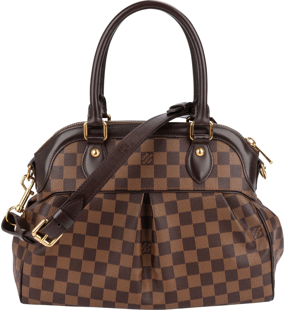 Louis Vuitton Monogram Damier Ebene Trevi PM Handbag Bruin