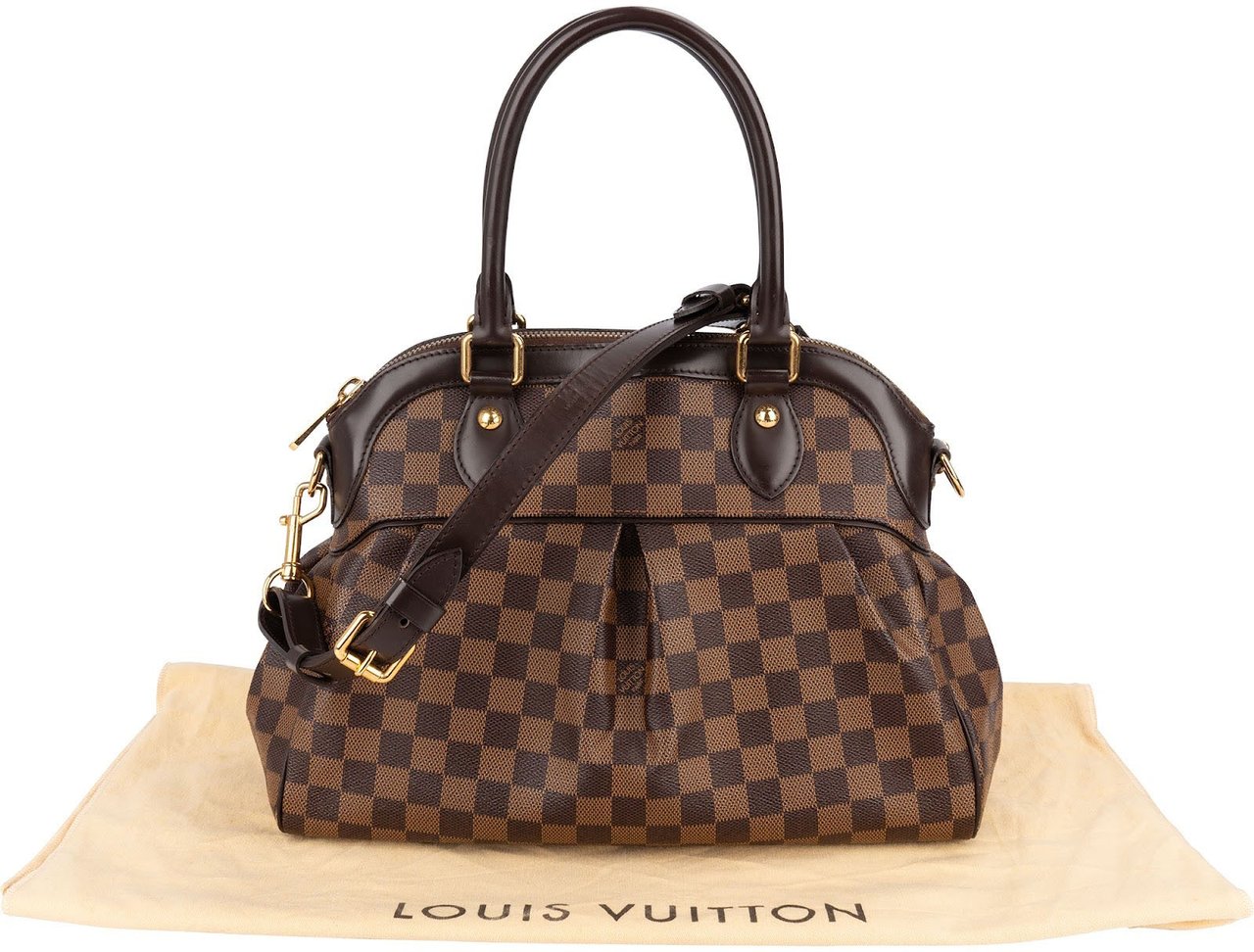 Louis Vuitton Monogram Damier Ebene Trevi PM Handbag Bruin