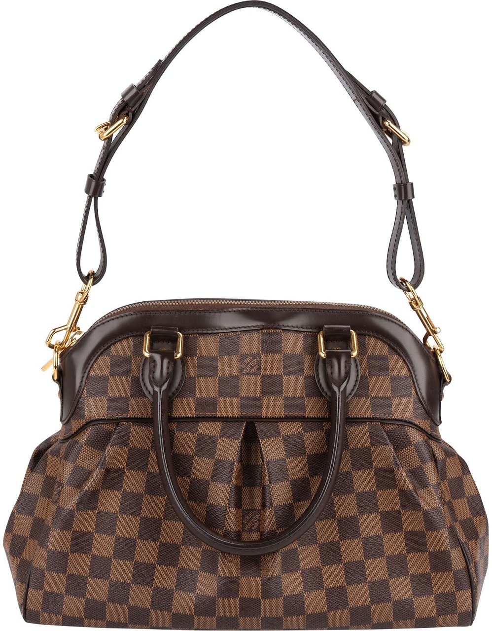 Louis Vuitton Monogram Damier Ebene Trevi PM Handbag Bruin