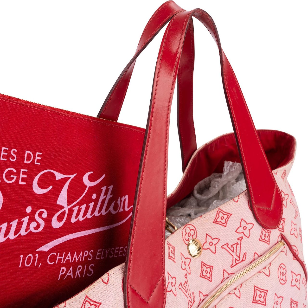 Louis Vuitton Cherry Blossom Cabas Ipanema GM Shopper Bag Rood