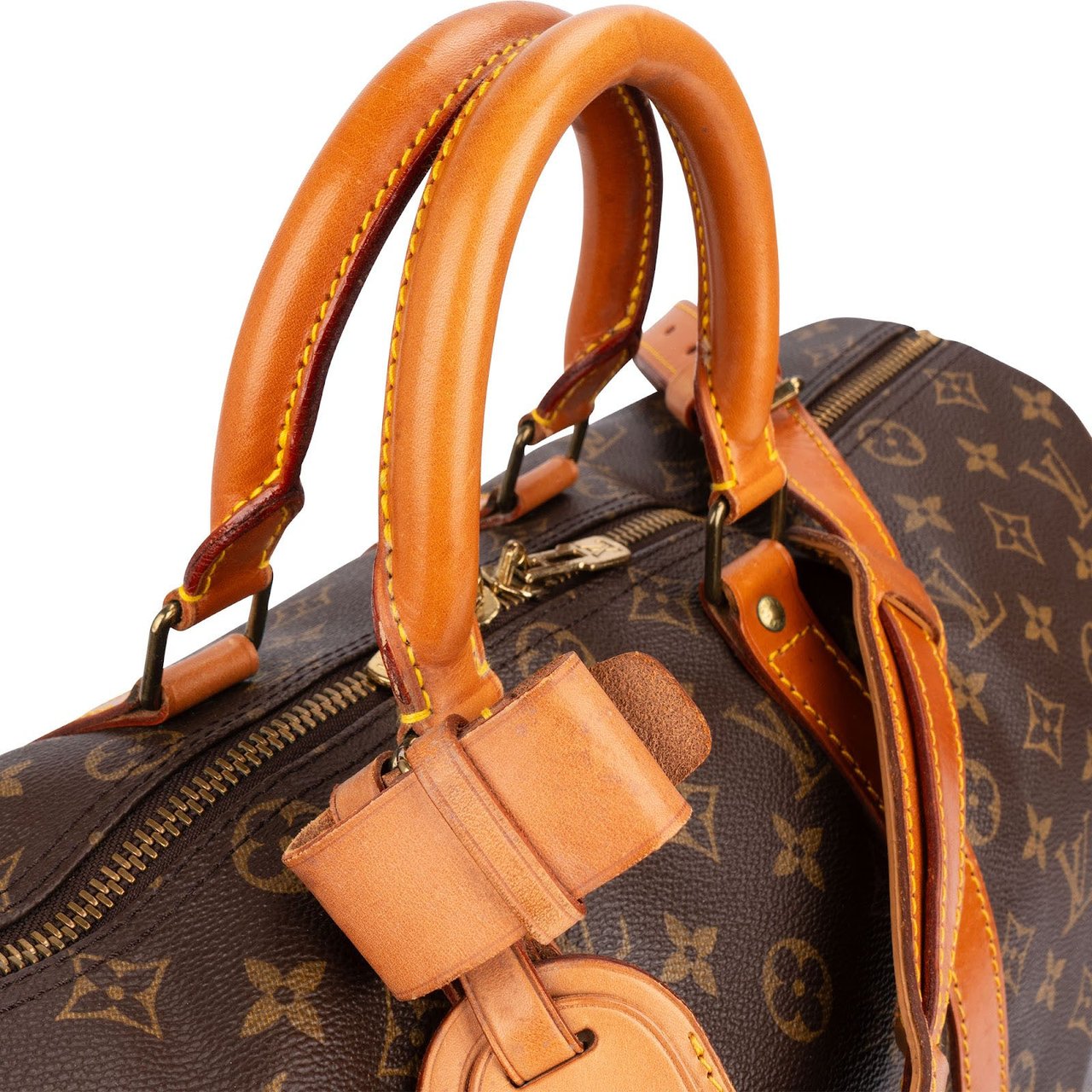 Louis Vuitton Monogram Canvas Keepall 45 Bandoulière Travel Bag Bruin