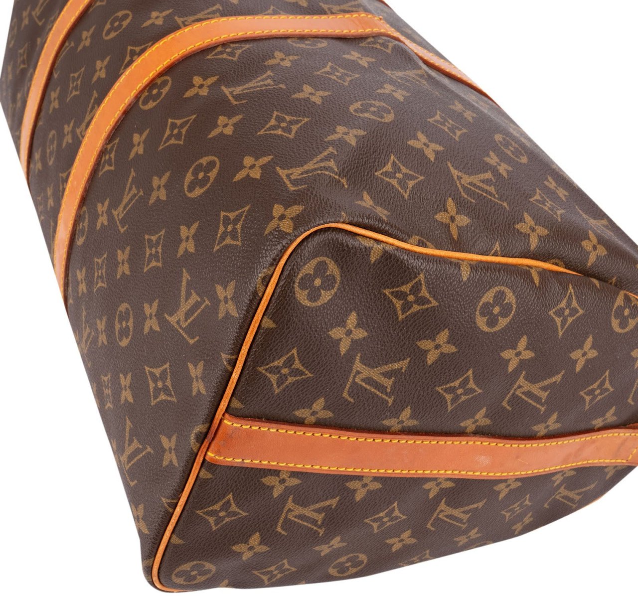 Louis Vuitton Monogram Canvas Keepall 45 Bandoulière Travel Bag Bruin