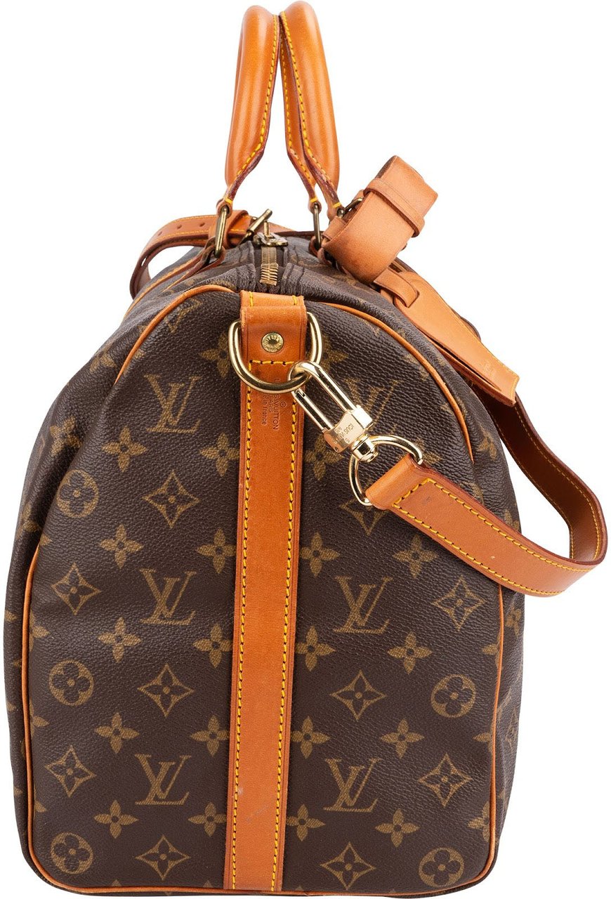 Louis Vuitton Monogram Canvas Keepall 45 Bandoulière Travel Bag Bruin