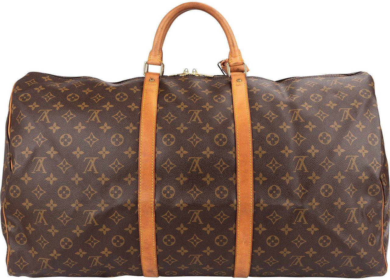 Louis Vuitton Monogram Canvas Keepall 60 Travel Bag Bruin